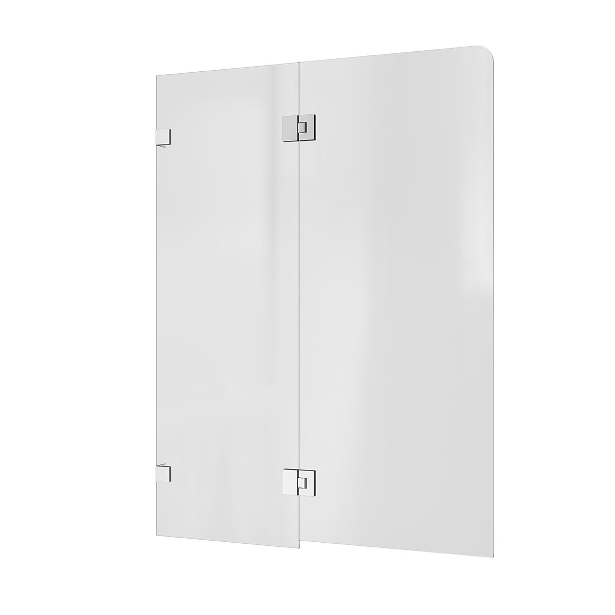 Bath Screen Kit – Fixed & Swing Double Panel 8mm Glass Swing Pivot Chrome