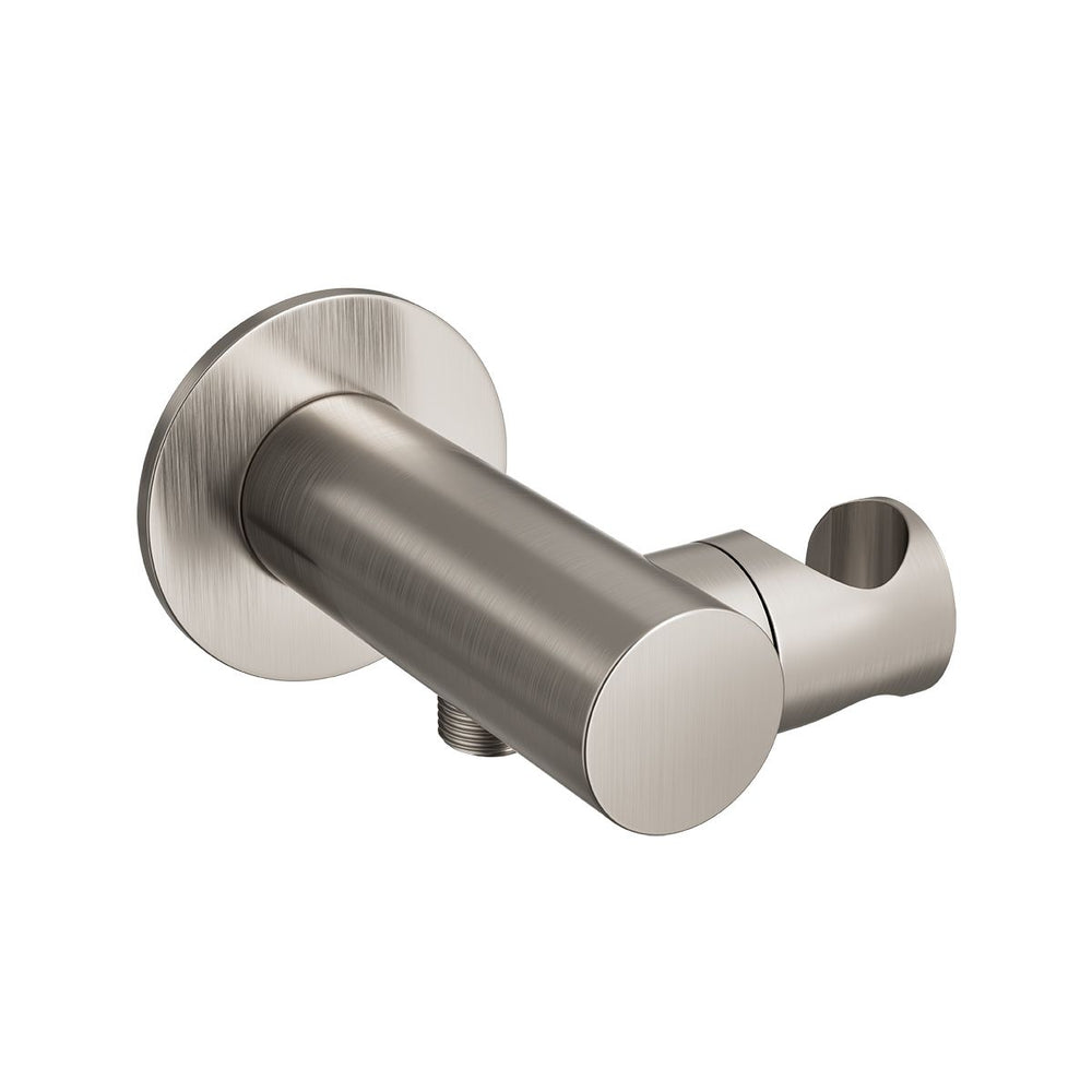 SPIN Shower Elbow with Hand Shower Bracket Brushed Nickel
