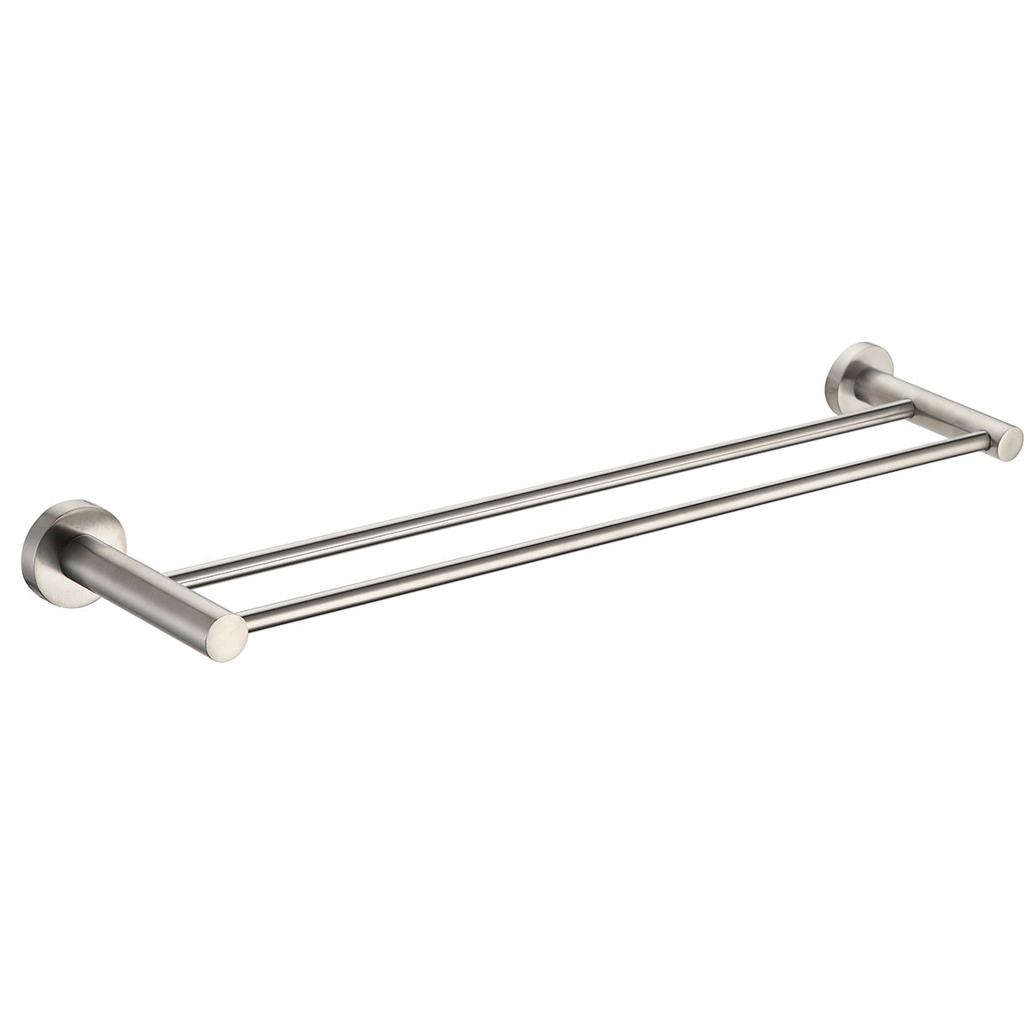 SPIN Double Towel Rail Brushed Nickel 600mm