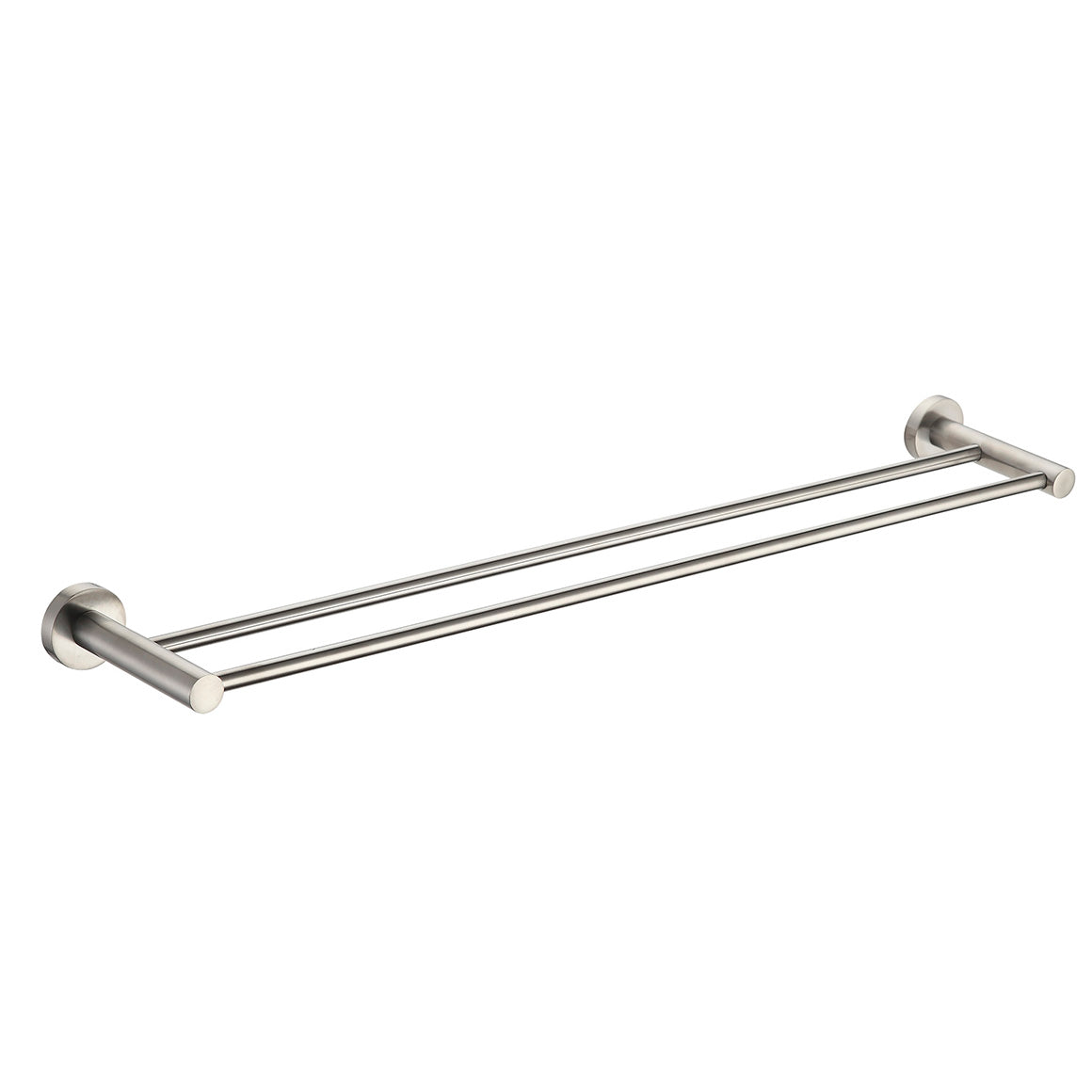 SPIN Double Towel Rail Brushed Nickel 750mm