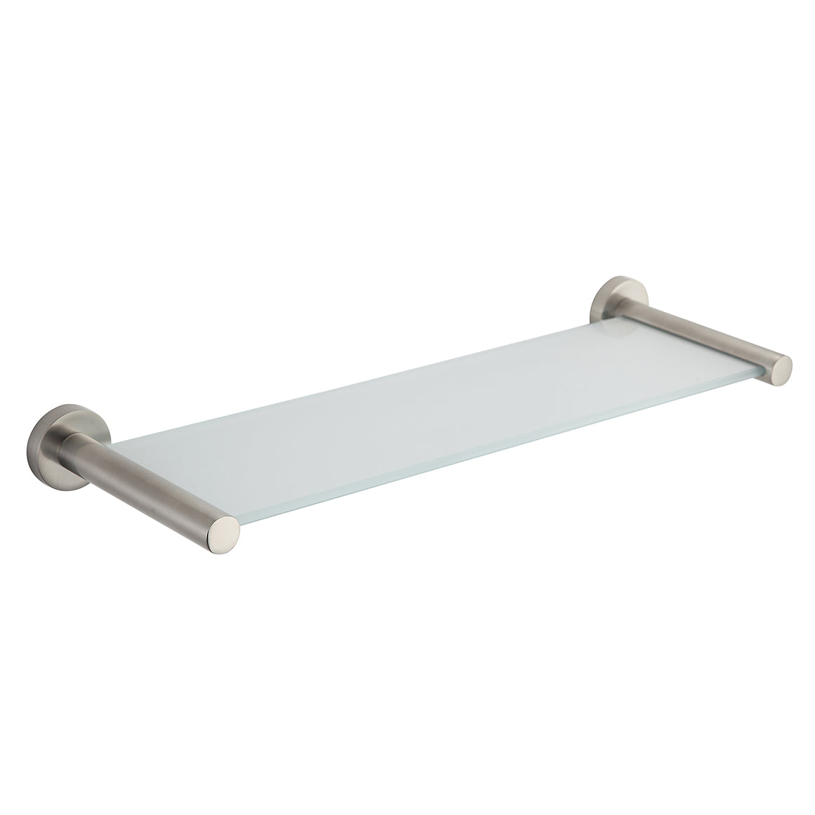 SPIN Glass Shelf Brushed Nickel 400mm