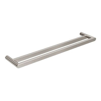 EDEN Double Towel Rail Brushed Nickel 600mm