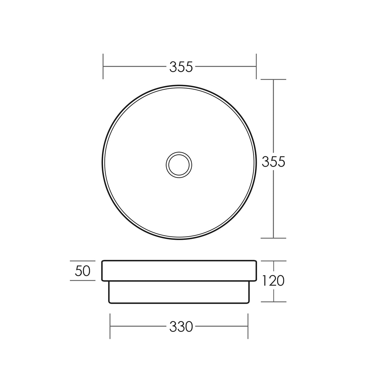 EDEN Inset Basin Matte White