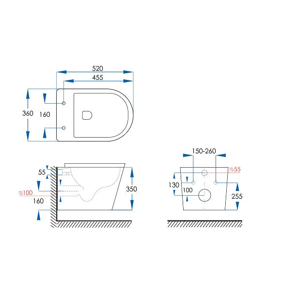 OLLIE Rimless Wall Hung Pan