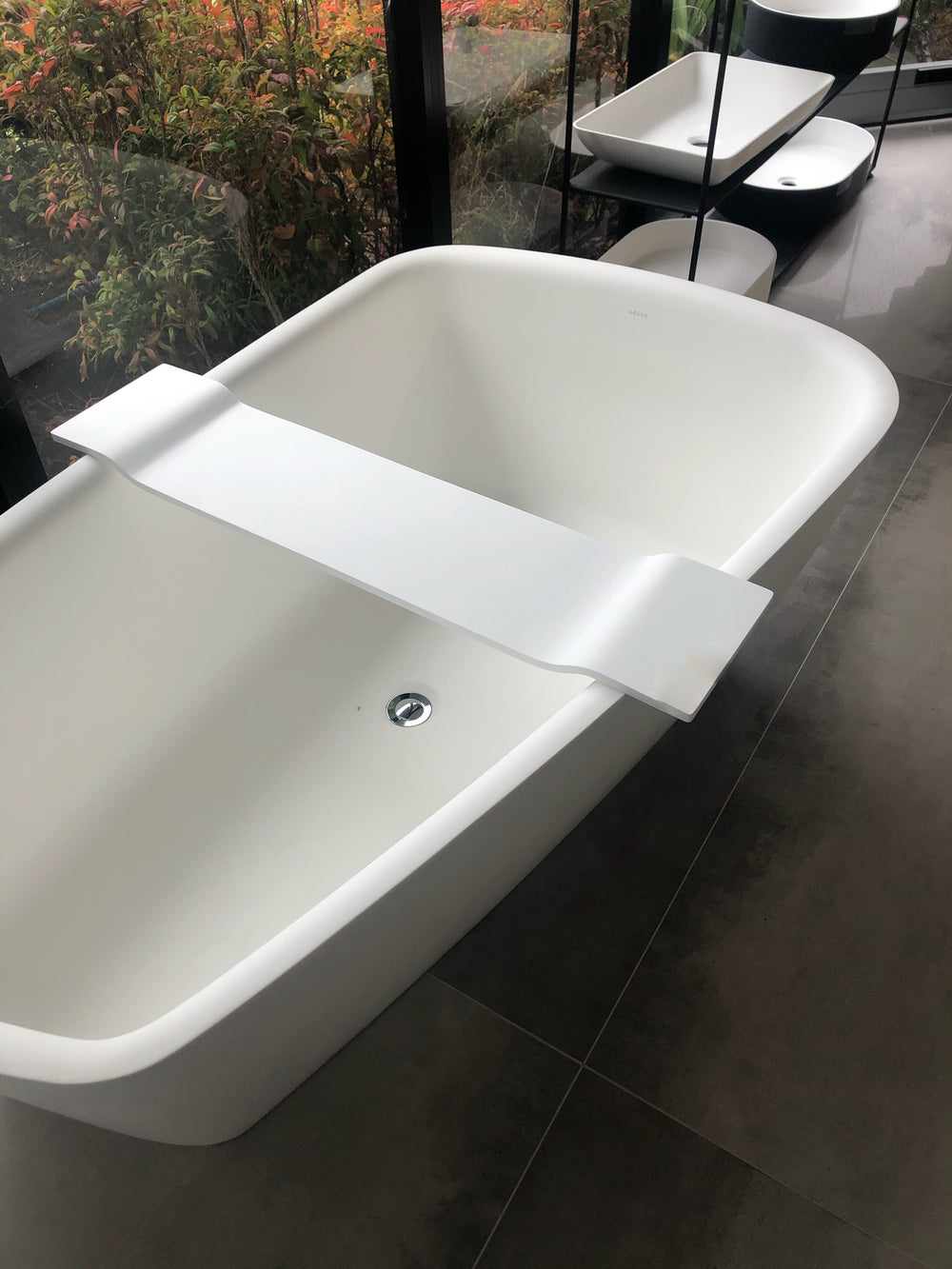 SLAB Bath Caddy Solid Surface Matte White