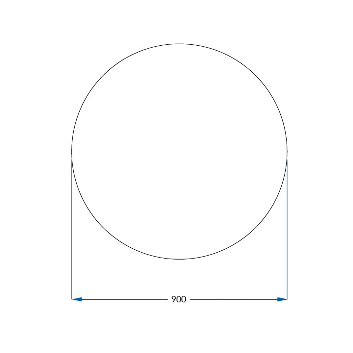 REFLEKTA Round Pencil Edge Mirror 900mm