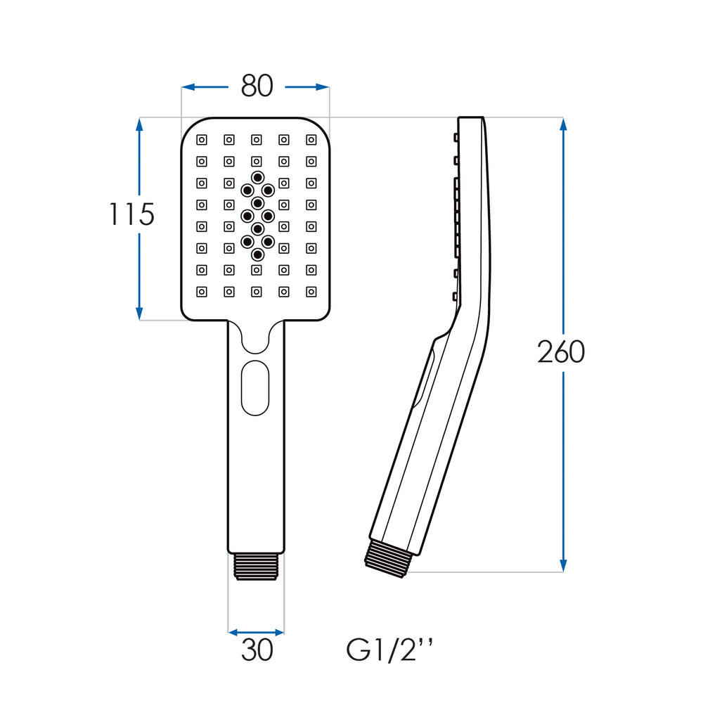 KUBICA Hand Shower Matte Black