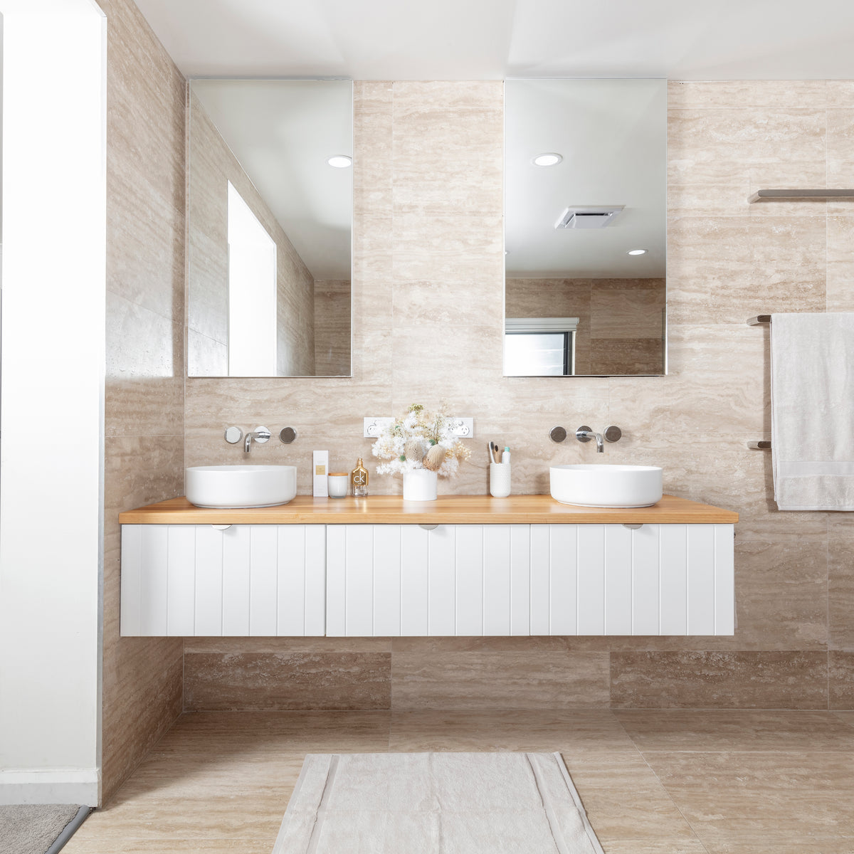 VENICE Wall Hung Vanity 600mm Matte White