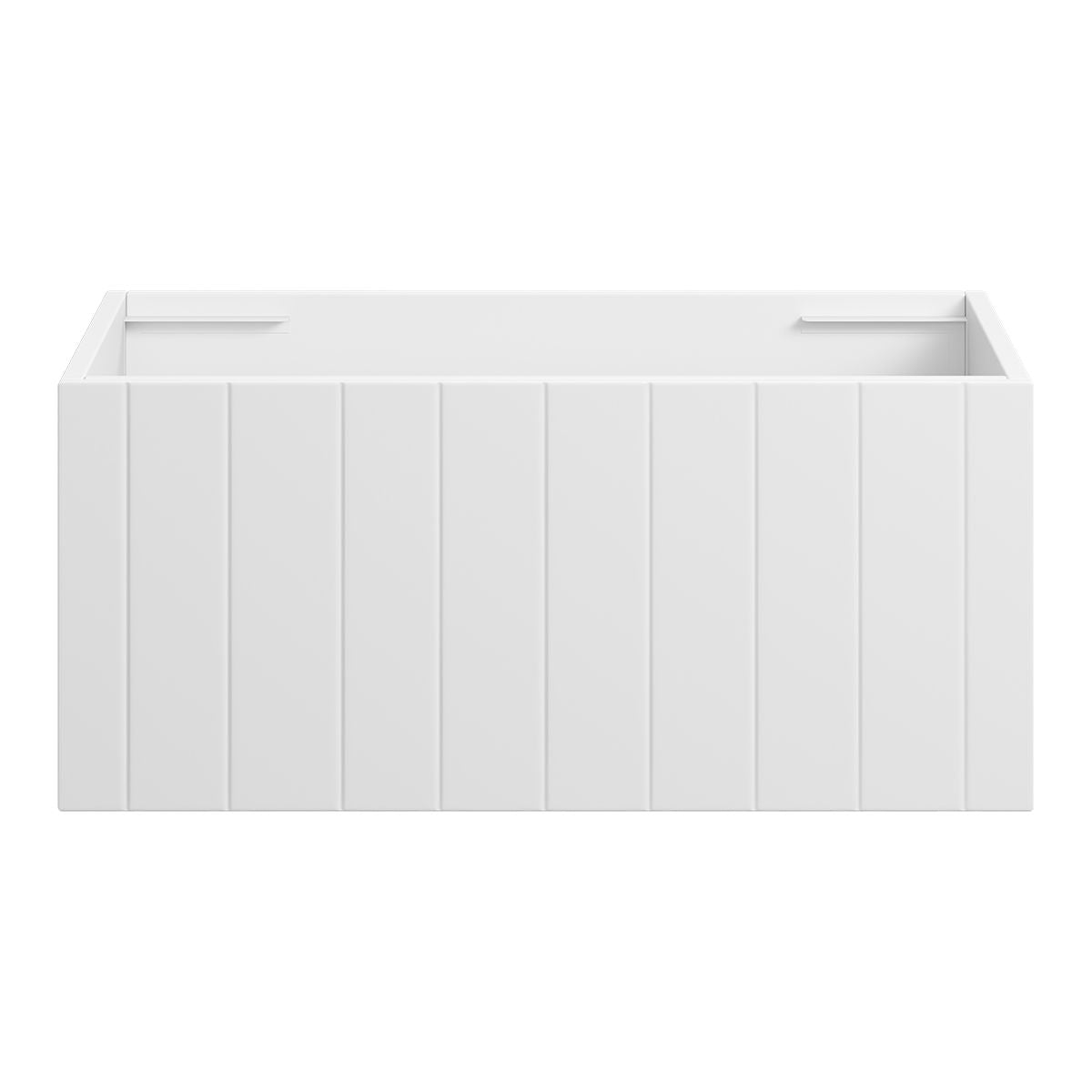 VENICE Wall Hung Vanity 750mm Matte White, front view