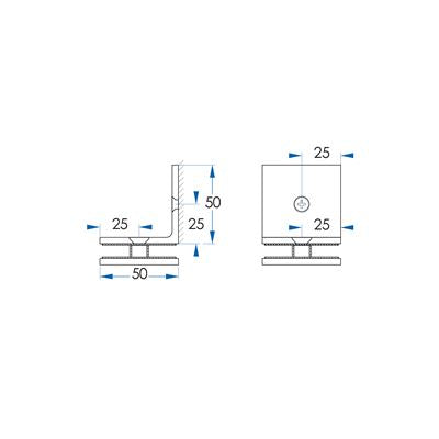 Shower Panel Wall Bracket Chrome