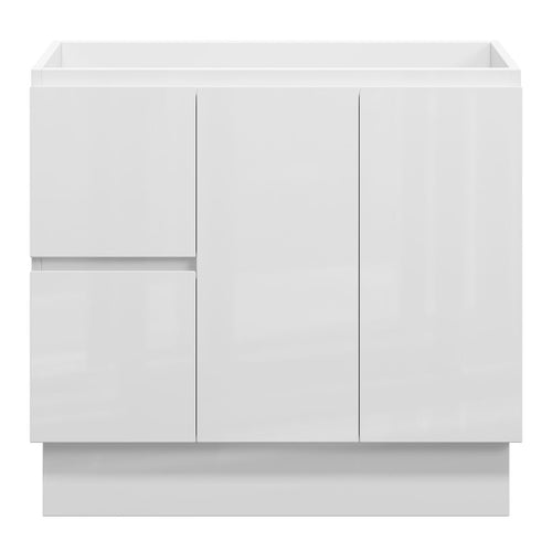 AMALFI Floor Mount Vanity 900mm Gloss White, front view