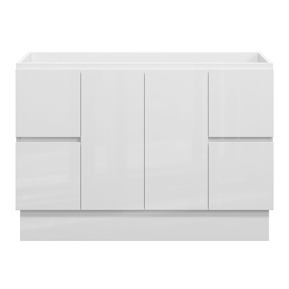 AMALFI Floor Mount Vanity 1200mm Gloss White, front view