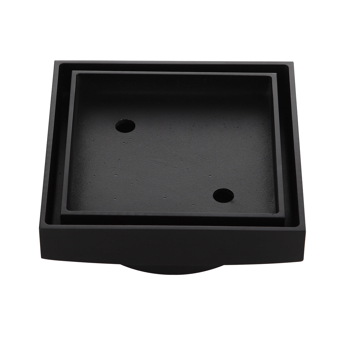 LIDO Square Tile Grate 125mm with DN100 Outlet Matte Black