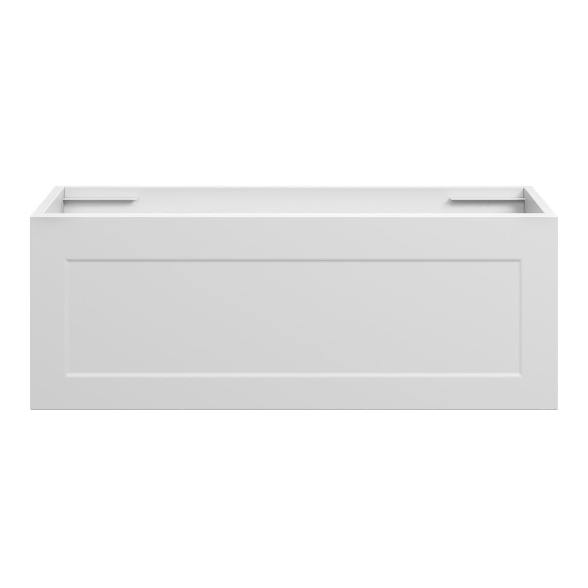BOSTON Slim Wall Hung Vanity 900mm Matte White, front view
