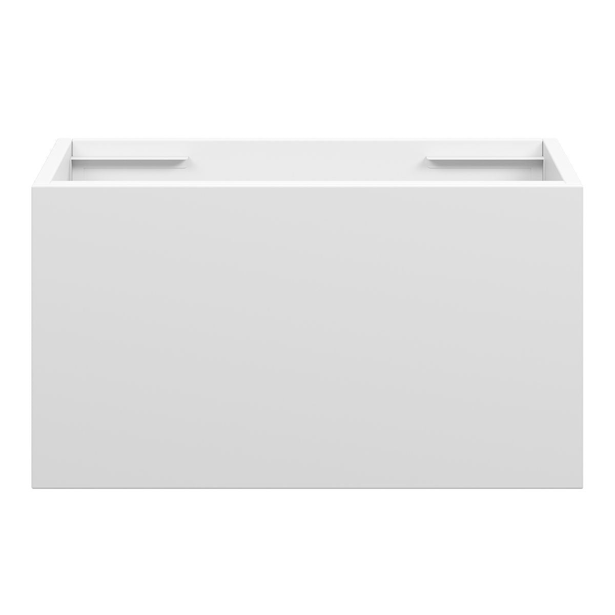 EDEN Slim Wall Hung Vanity 600mm Matte White, front view