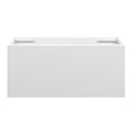 EDEN Slim Wall Hung Vanity 750mm Matte White, front view
