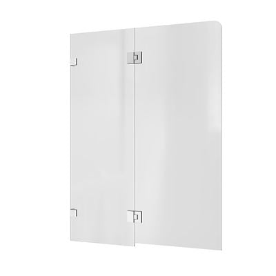 Bath Screen Kit – Fixed & Swing Double Panel 8mm Glass Swing Pivot Chrome