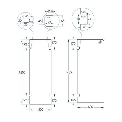 Bath Screen Kit – Fixed & Swing Double Panel 8mm Glass Swing Pivot Chrome