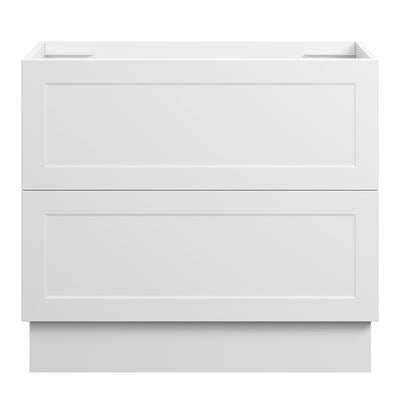 BOSTON Floor Mount Vanity 900mm Matte White, front view