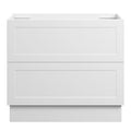 BOSTON Floor Mount Vanity 900mm Matte White, front view