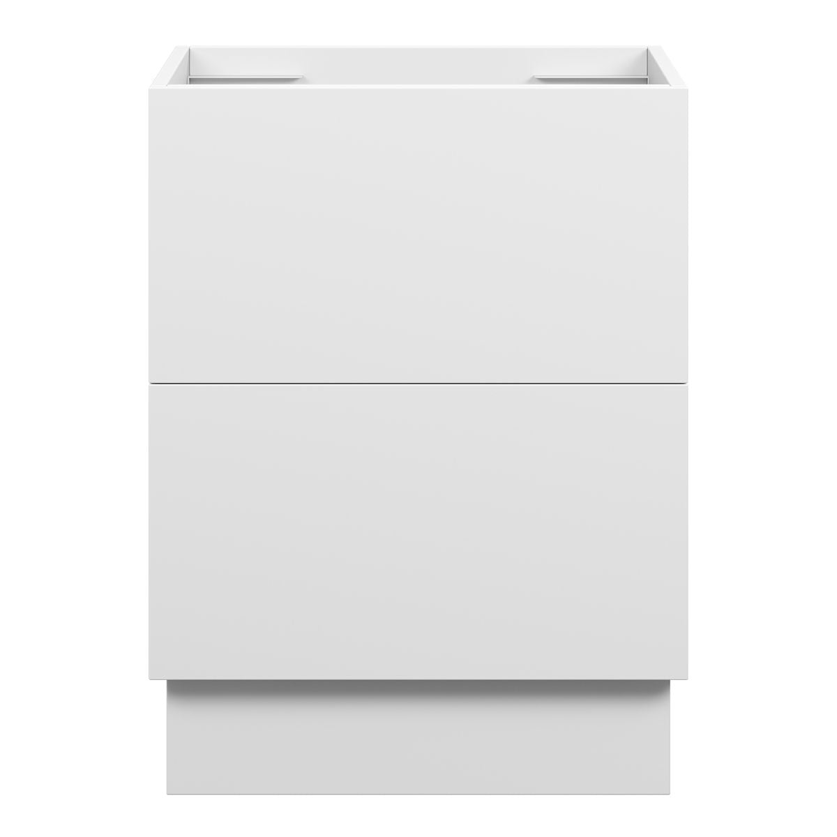 EDEN Floor Mount Vanity 600mm Matte White, front view