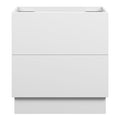 EDEN Floor Mount Vanity 750mm Matte White, front view