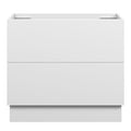 EDEN Floor Mount Vanity 900mm Matte White, front view