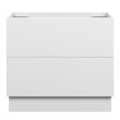 EDEN Floor Mount Vanity 900mm Matte White, front view