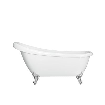 LAWSON Clawfoot Bath Kit White 1570mm /w Chrome Feet