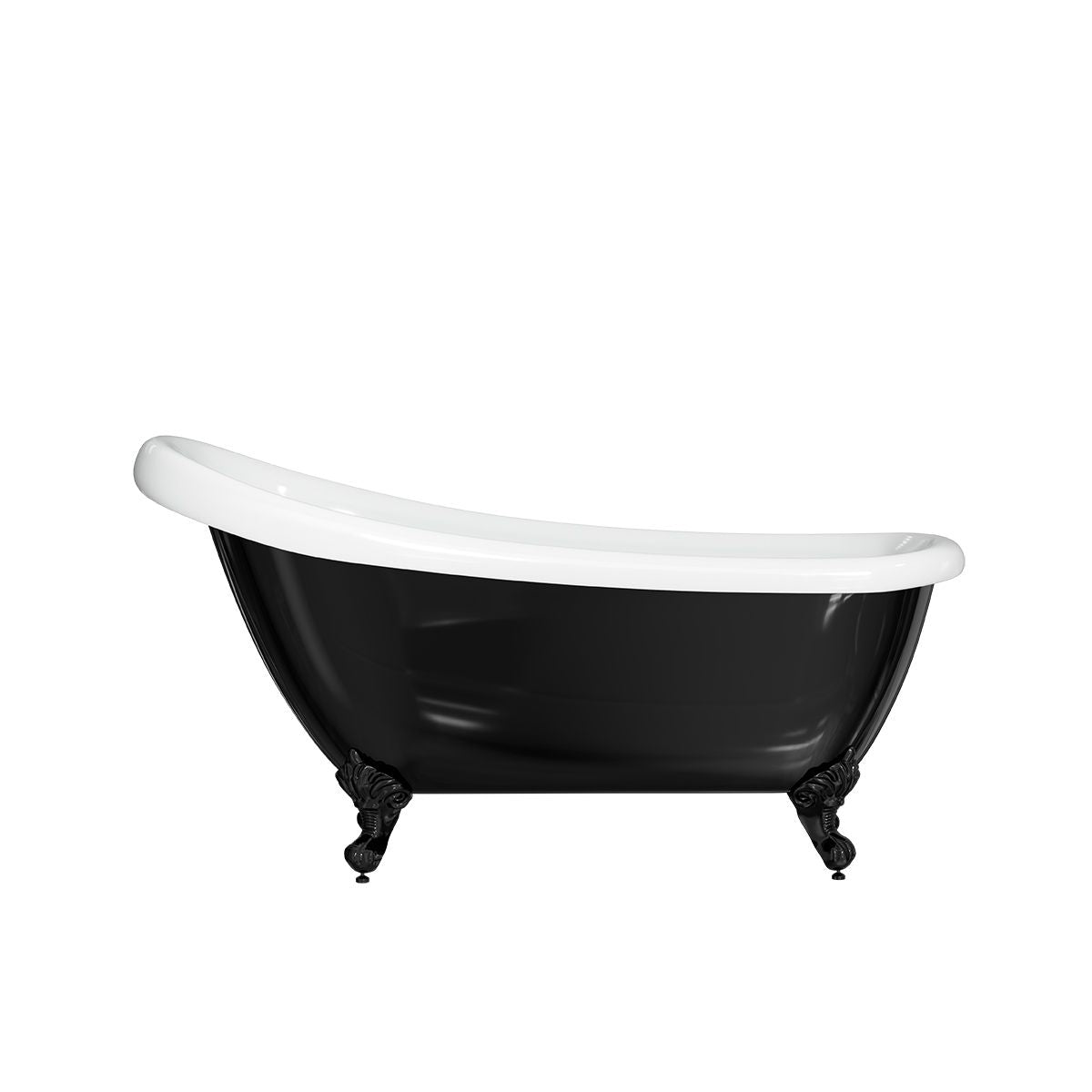 LAWSON Clawfoot Bath Kit Black 1570mm /w Black Feet
