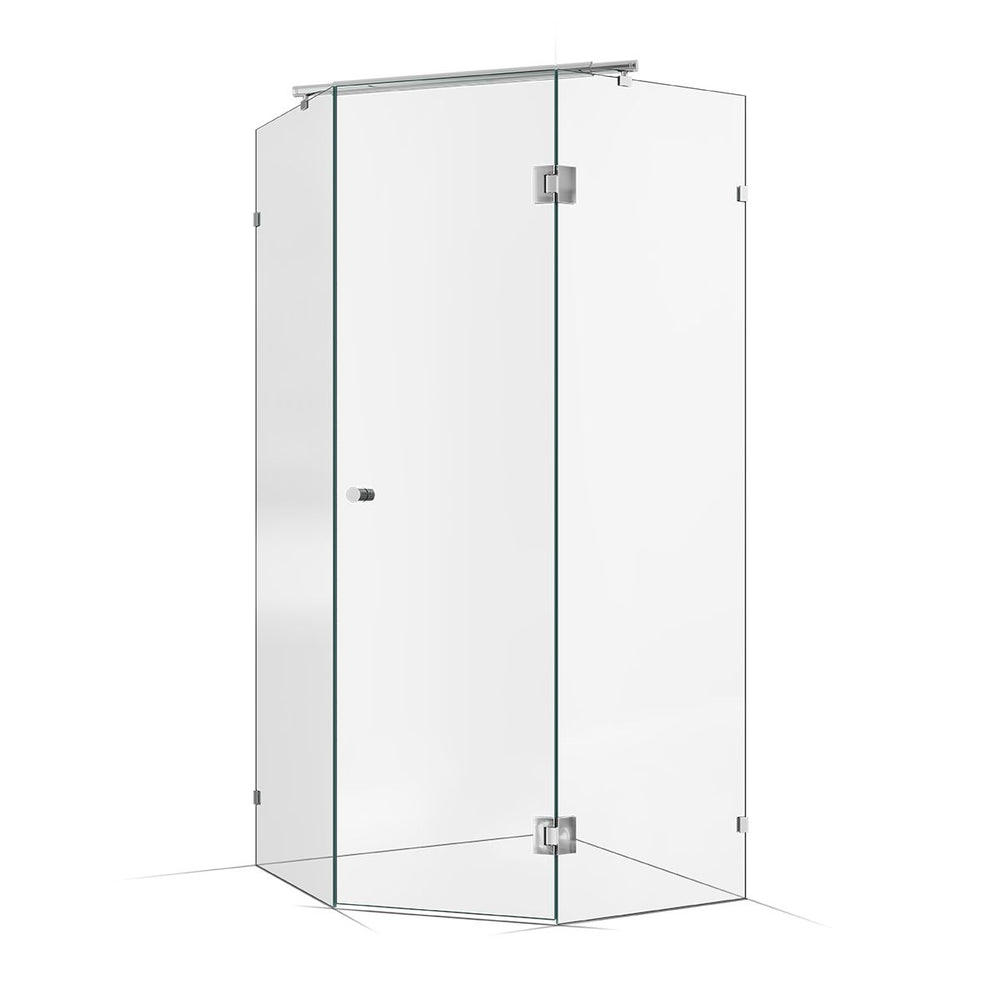 Frameless Shower Screen 1000X1000mm  Chrome