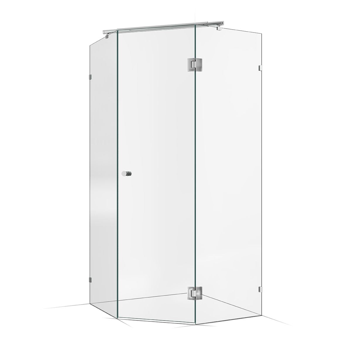 Frameless Shower Screen 1000X1000mm  Chrome