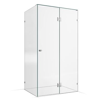 Frameless Shower Screen 1150X850X2000mm - 550mm Hinge Panel Chrome