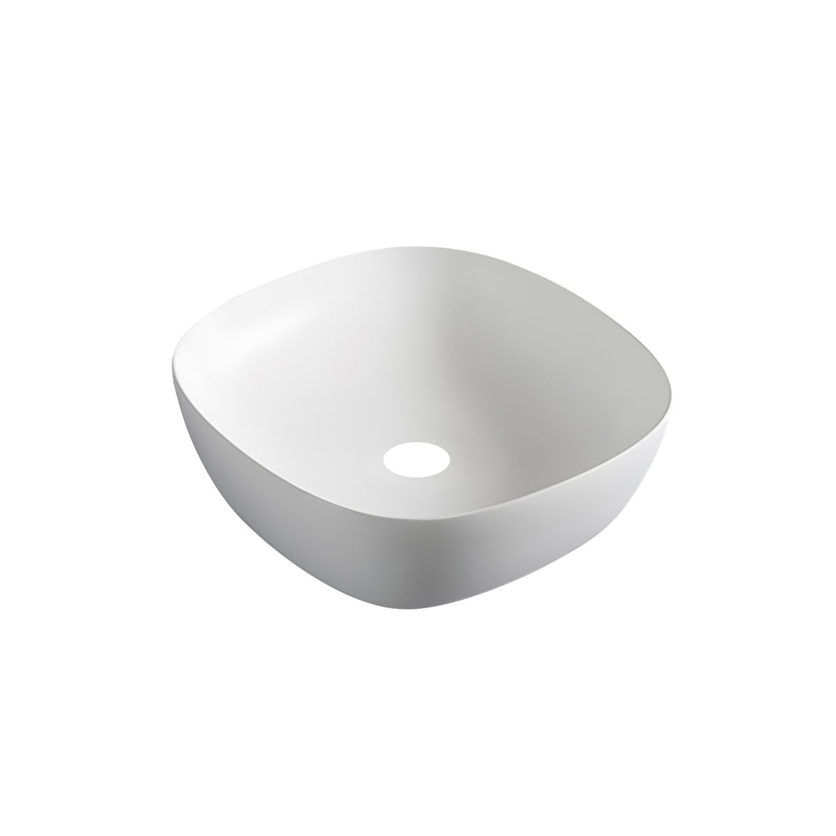 OMEGA Square Bench Mount Basin Matte White
