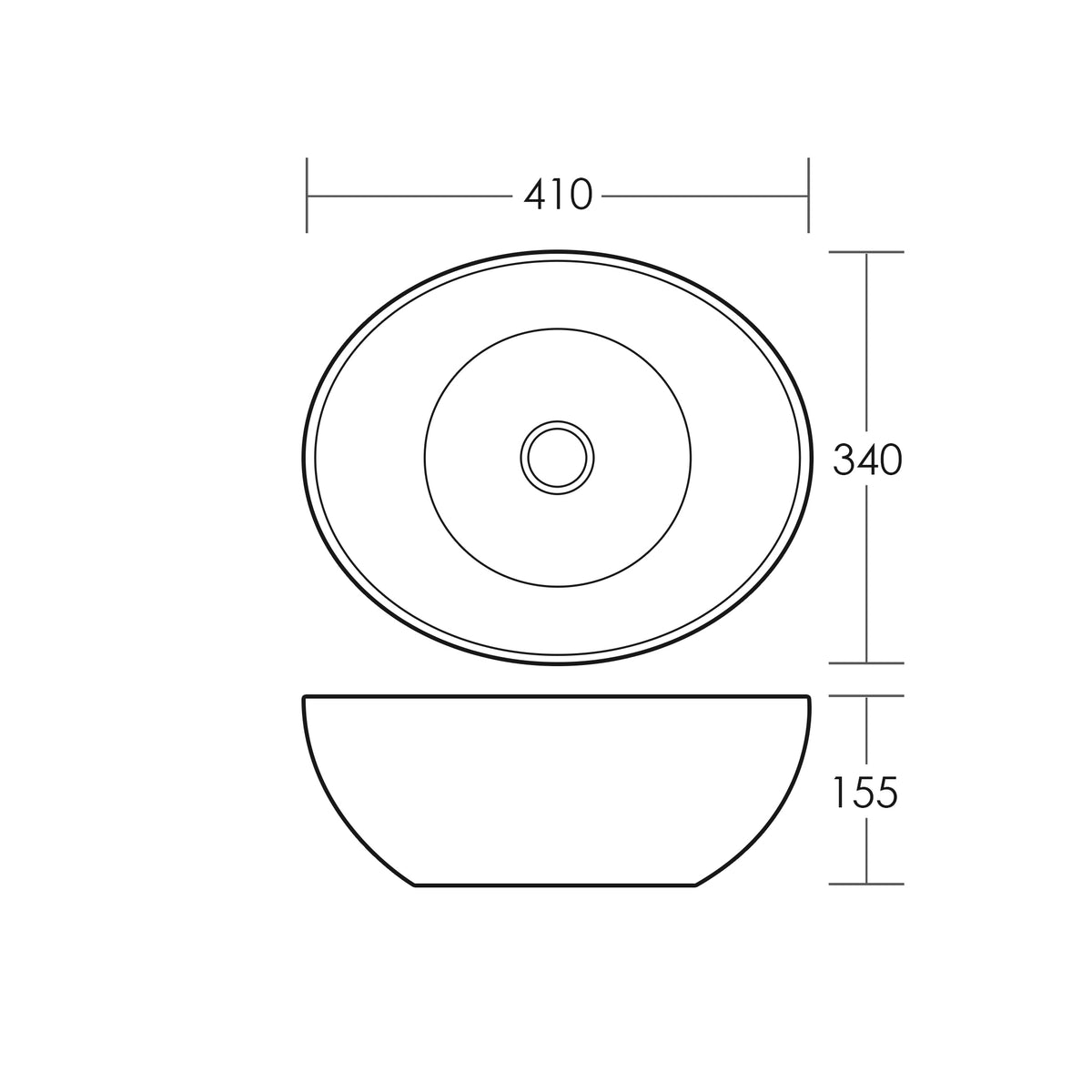 APOLLO Bench Mount Basin Matte Black
