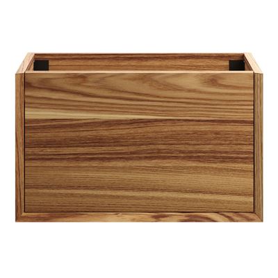 BARCLAY Wall Hung Vanity 750mm Acacia Timber Veneer, front view