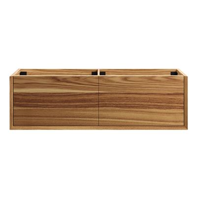 BARCLAY Wall Hung Vanity 1500mm Acacia Timber Veneer, front view