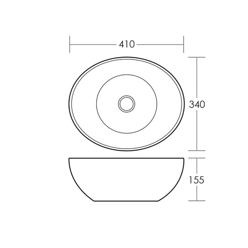 APOLLO Bench Mount Basin Matte White