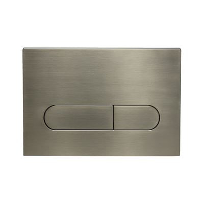 OLLIE Push Plate for Pneumatic Cistern Brushed Nickel 236x152mm