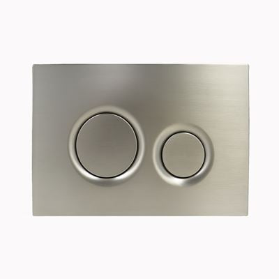 SPIN Push Plate for Pneumatic Cistern 243x159mm Brushed Nickel