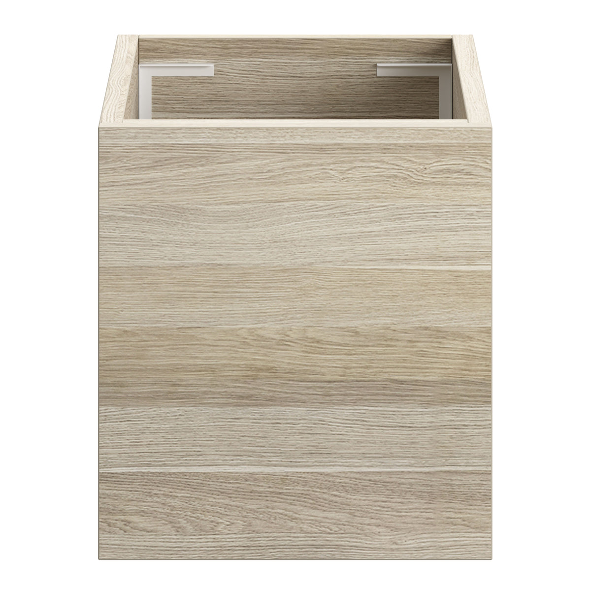 EDEN Wall Hung Modular Vanity Side Cabinet 300mm Oak Laminate, front view