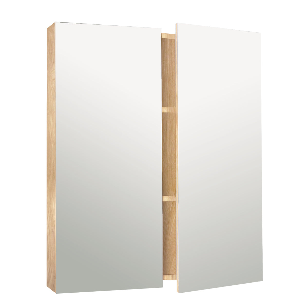OSCA Tall Mirror Cabinet Pencilled Edge 750mm Oak Laminate