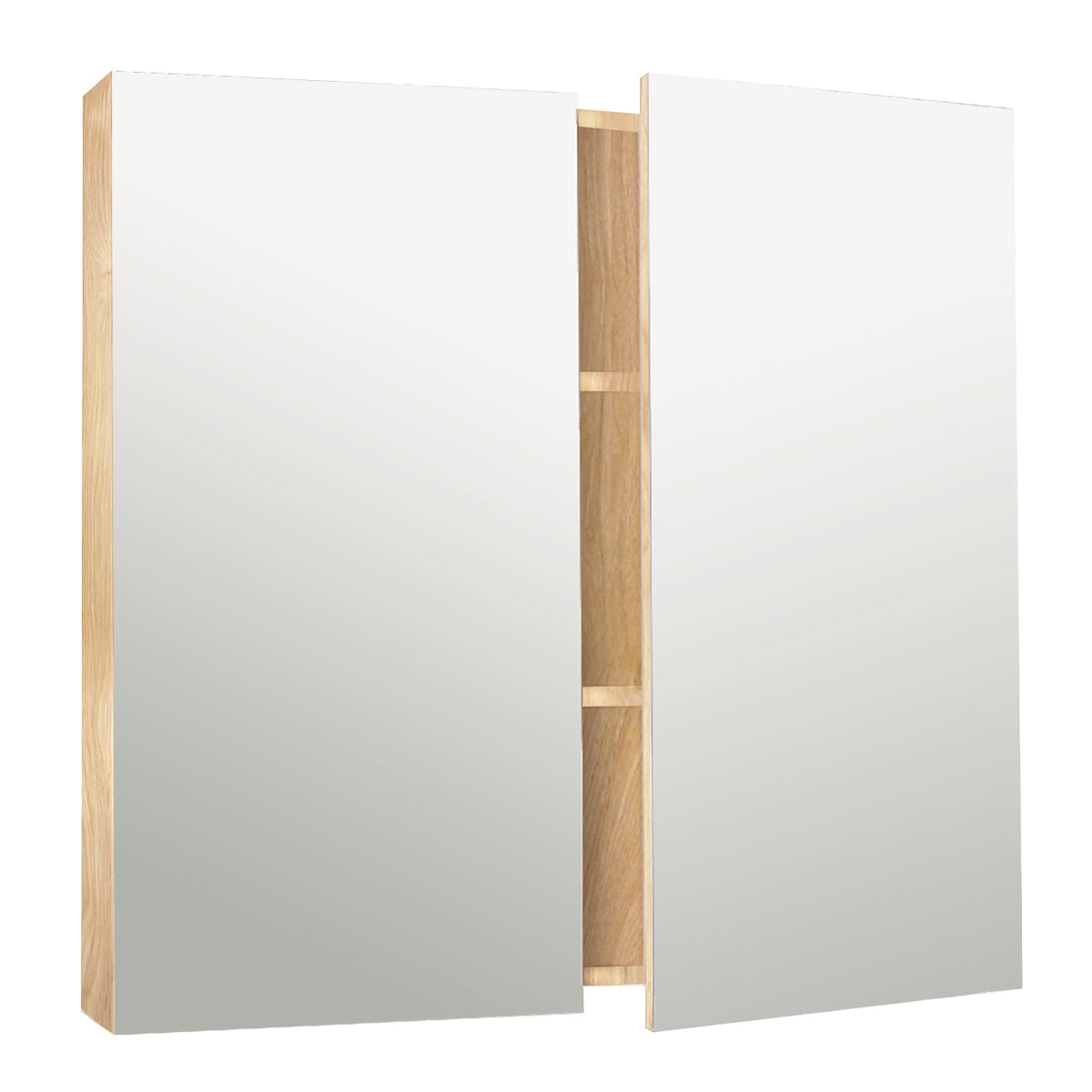 OSCA Tall Mirror Cabinet Pencilled Edge 900mm Oak Laminate