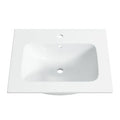 DELTA Ceramic Vanity Top with 1TH Gloss White 600mm