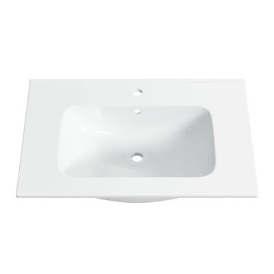 DELTA Ceramic Vanity Top with 1TH Gloss White 750mm