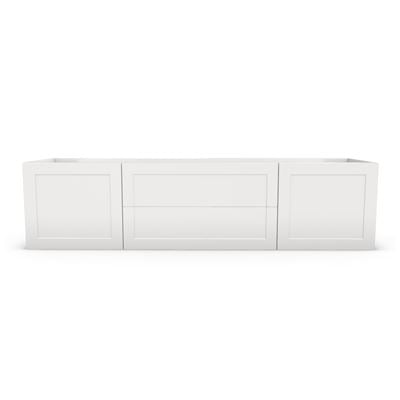 OLIVER Wall Hung Hamptons Vanity 1800mm Matte White