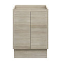 LYRA Floor Mount Vanity 600mm Oak Laminate, front view