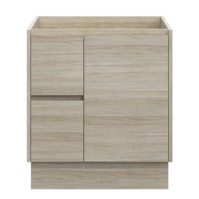 LYRA Floor Mount Vanity 750mm Oak Laminate, front view