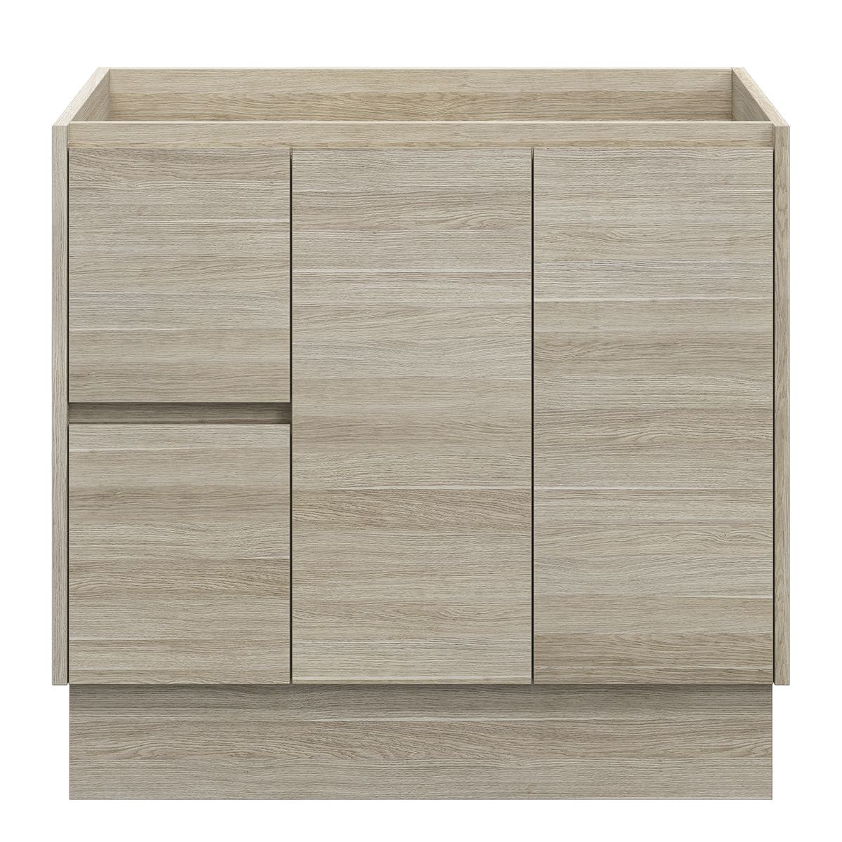 LYRA Floor Mount Vanity 900mm Oak Laminate, front view