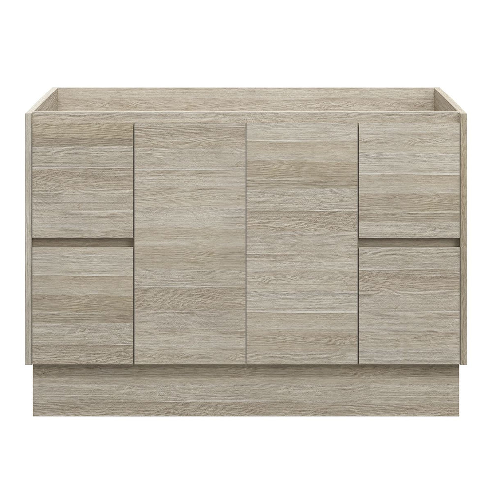 LYRA Floor Mount Vanity 1200mm Oak Laminate, front view